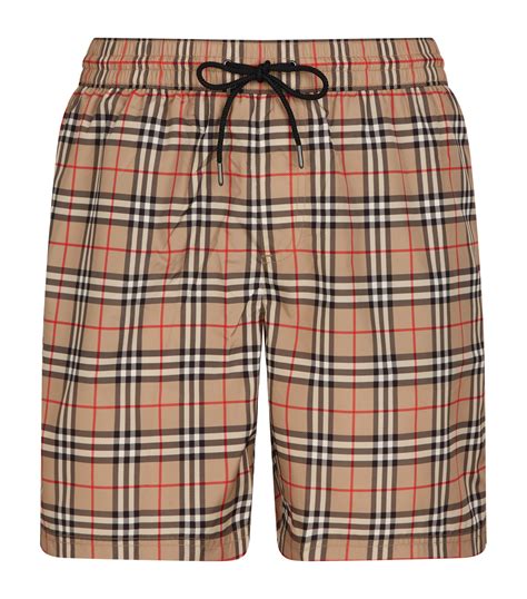 burberry graffiti swim trunks|Burberry check drawcord swim shorts.